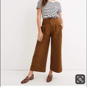 Madewell pleated wide leg pants